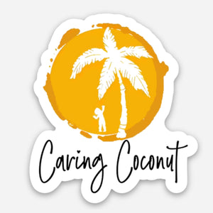 Caring Coconut 2" Vinyl Sticker